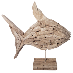 FISH DRIFTWOOD ON STAND
