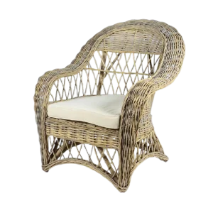 CHAIR RATTAN KUBU GREY