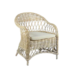 CHAIR RATTAN KUBU GREY